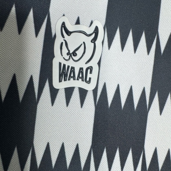 WAAC NWT Men’s Black White Checkered Golf Polo Size 1/L - Picture 3 of 8